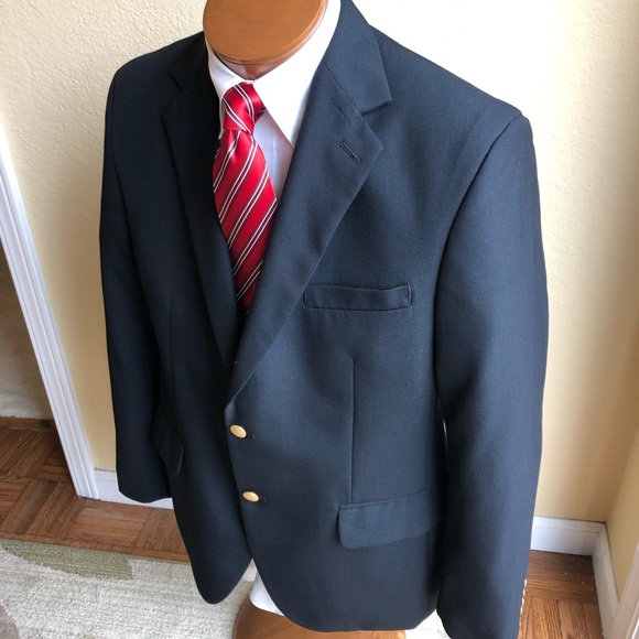 Lands’ End Classic Black Blazer Size 42 - Picture 6 of 15